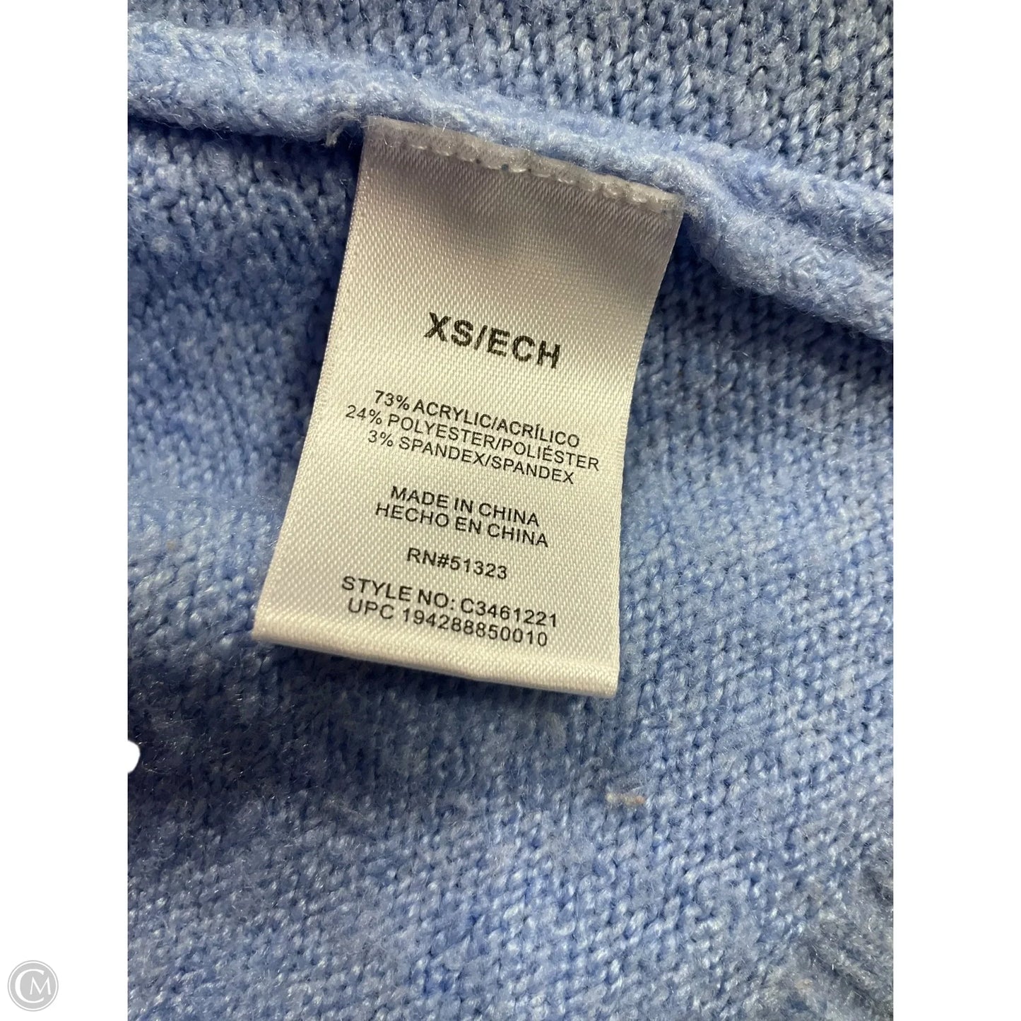 Top Long Sleeve By Vince Camuto In Blue, Size: Xs