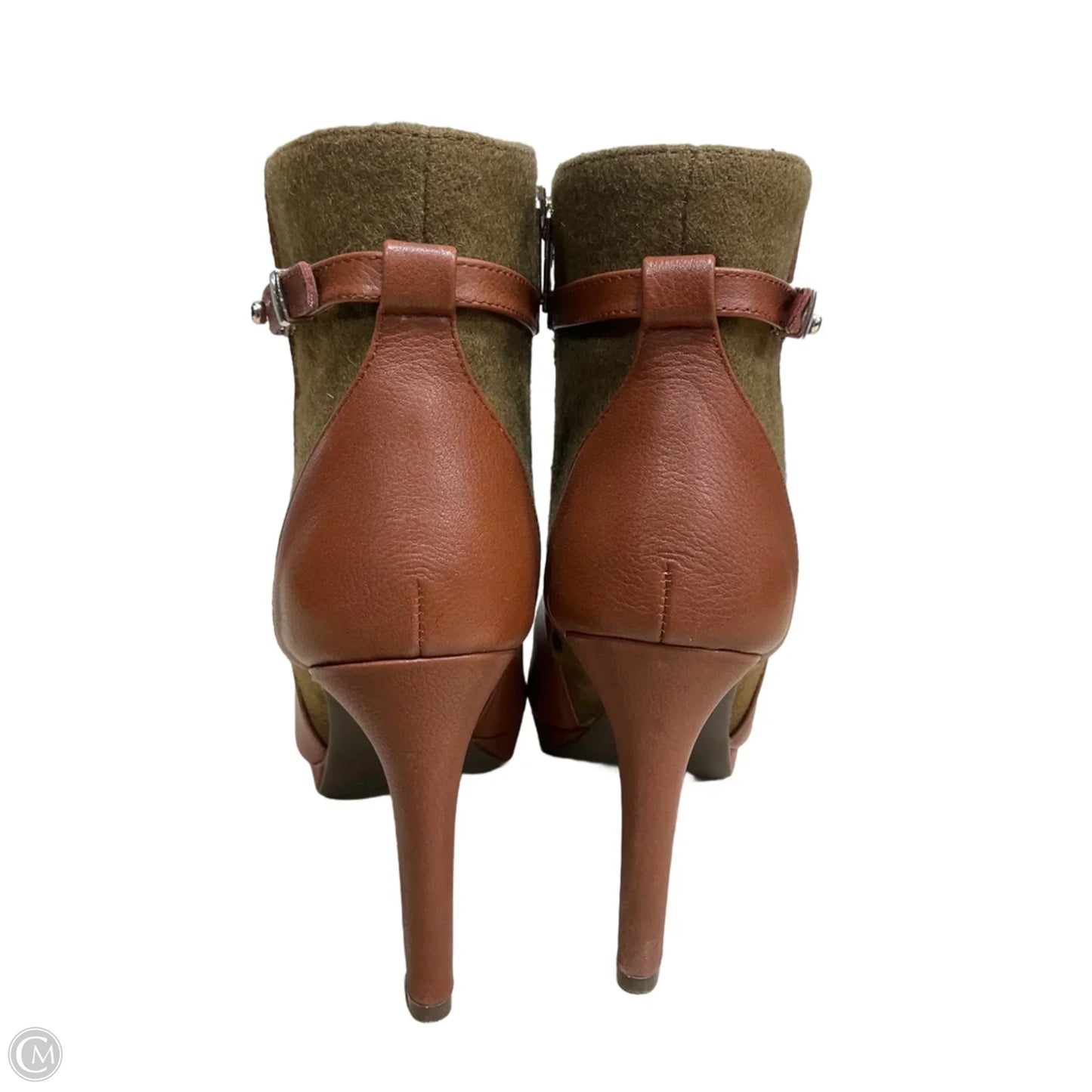 Boots Ankle Heels By Antonio Melani In Brown & Green, Size: 8