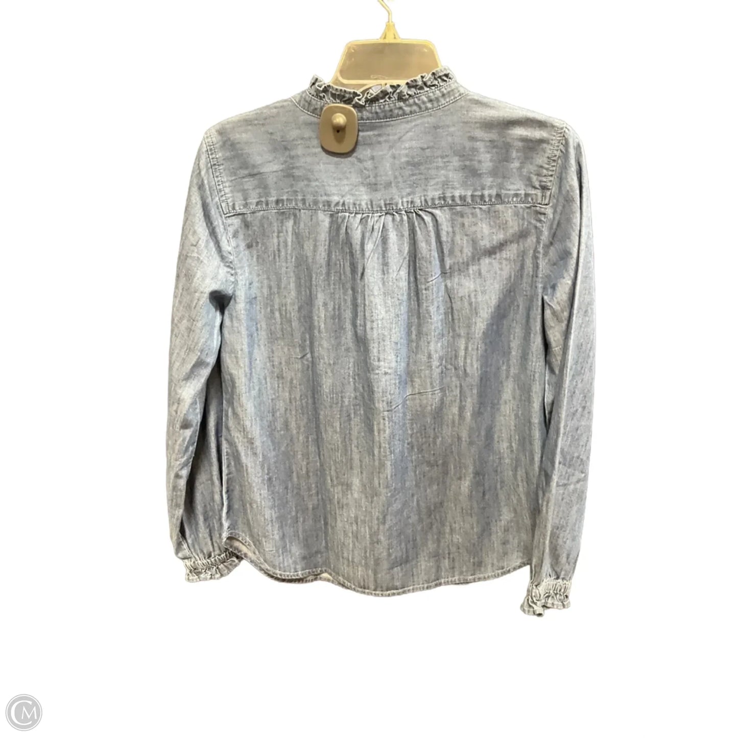 Top Long Sleeve By Talbots In Blue Denim, Size: S