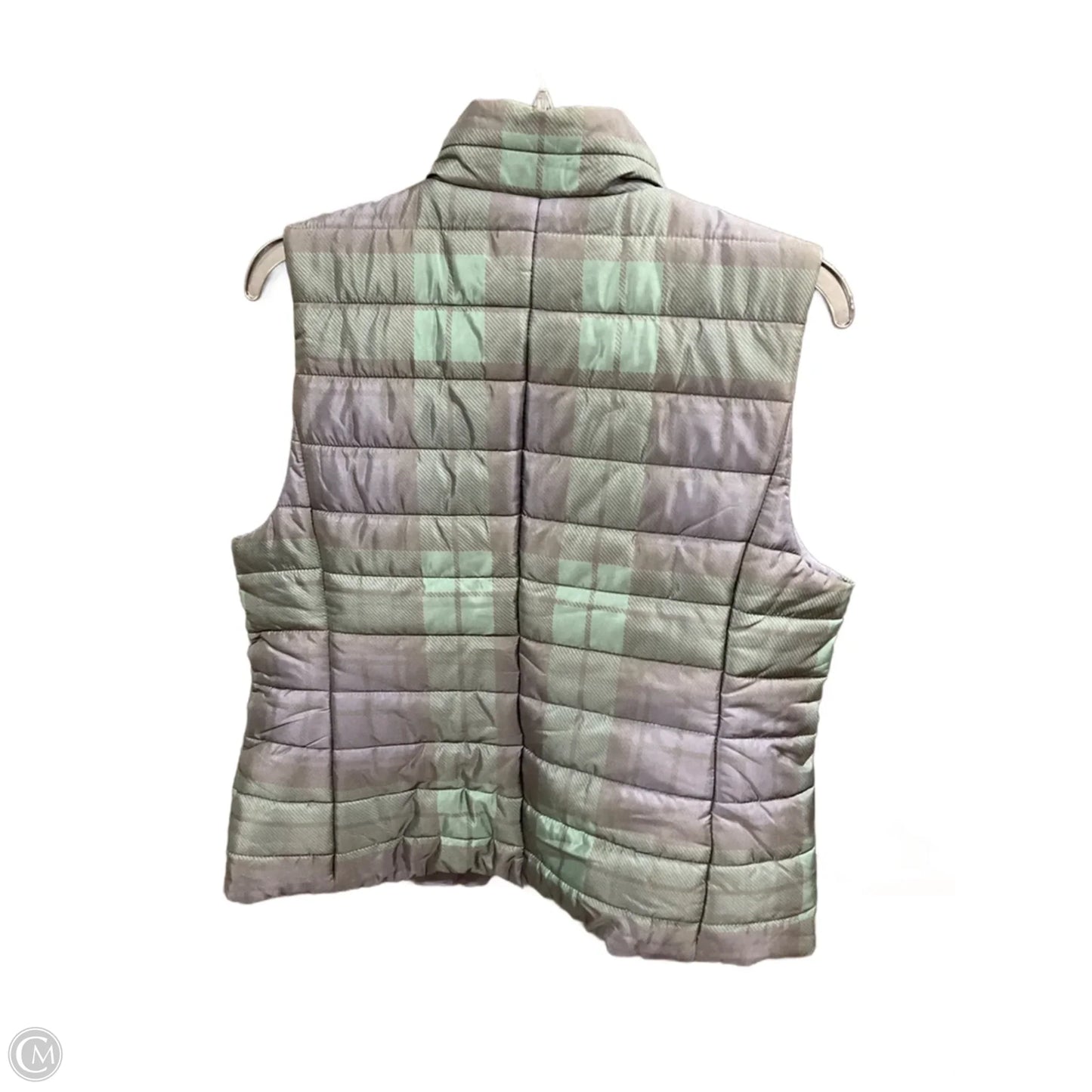 Vest Puffer & Quilted By Loft In Plaid Pattern, Size: M