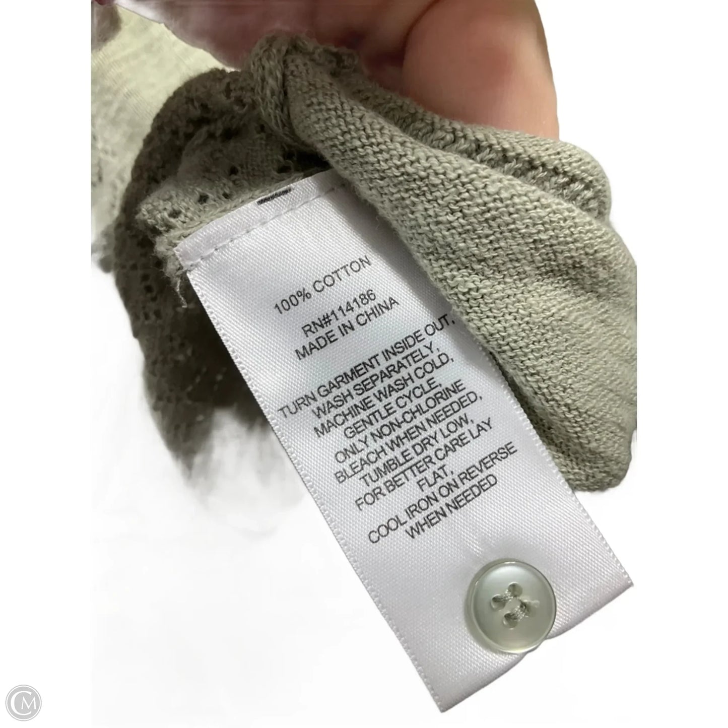 Cardigan Designer By Frye In Green, Size: M