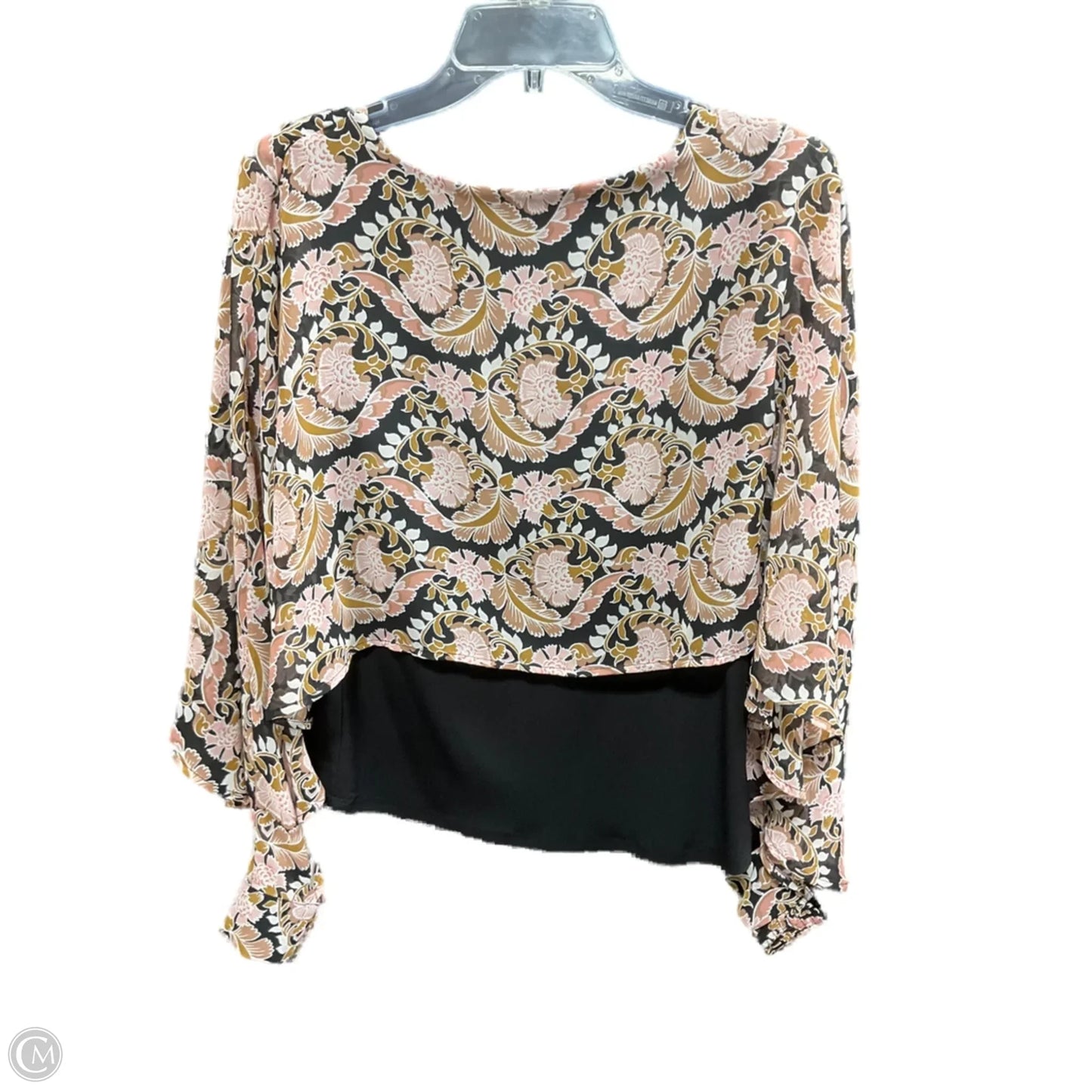 Top Long Sleeve By Maurices In Floral Print, Size: S