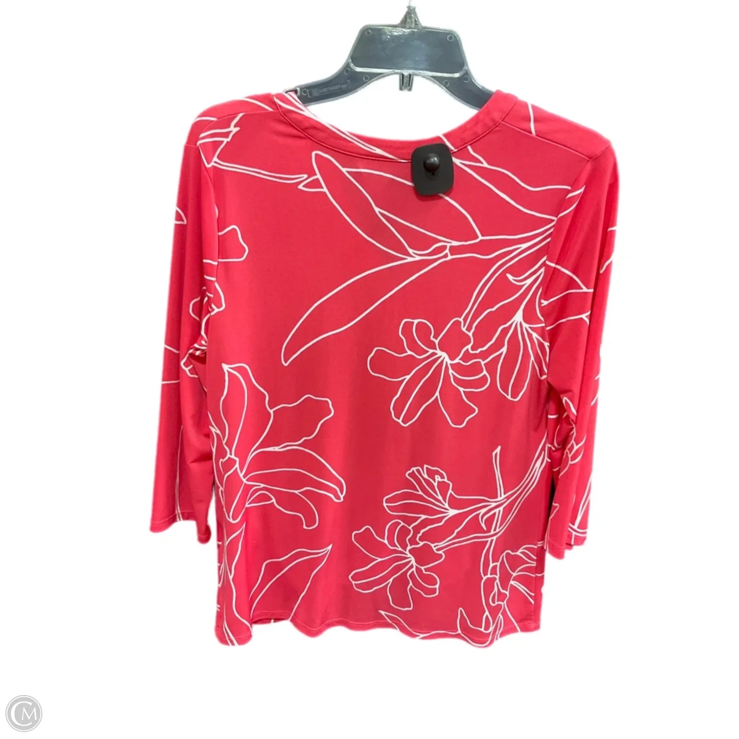 Top 3/4 Sleeve By Alfani In Coral, Size: S