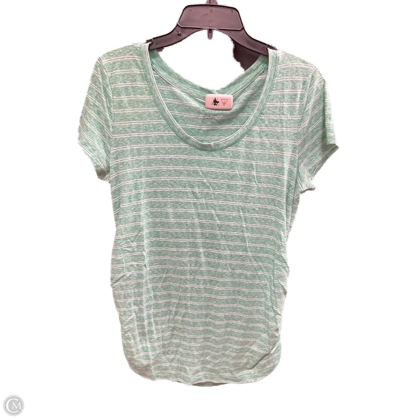 Maternity Top Short Sleeve By A Glow, Size: L