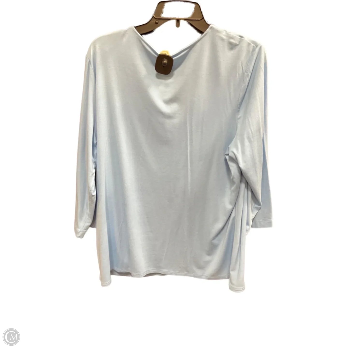 Top 3/4 Sleeve By Chicos In Blue, Size: Xl