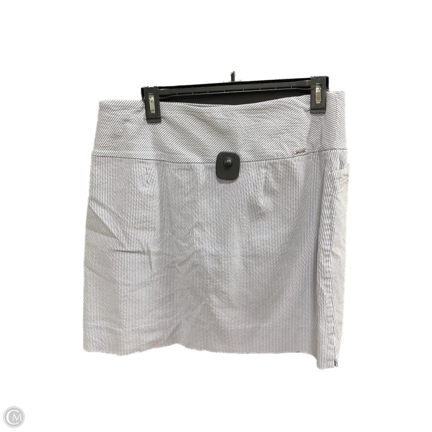 Athletic Skort By Sc & Co In Striped Pattern, Size: L