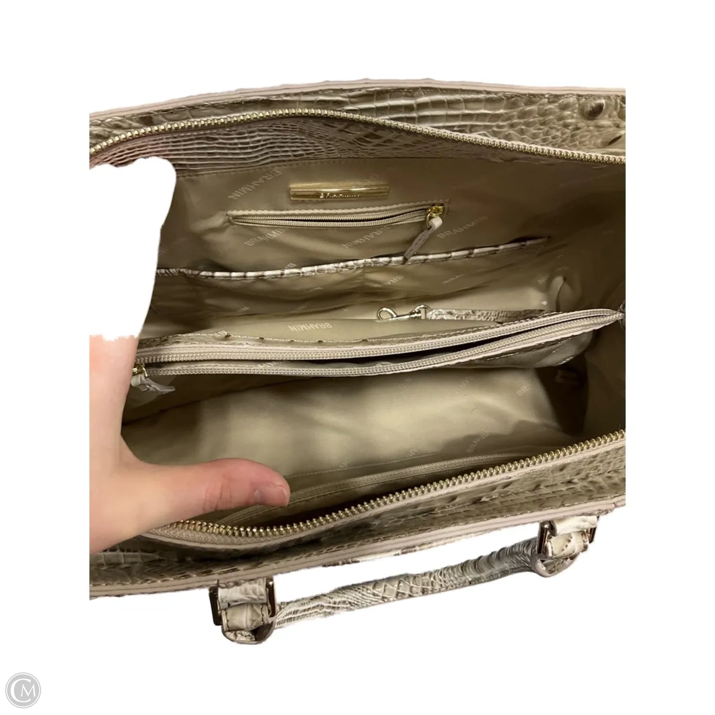 Handbag Designer By Brahmin, Size: Large