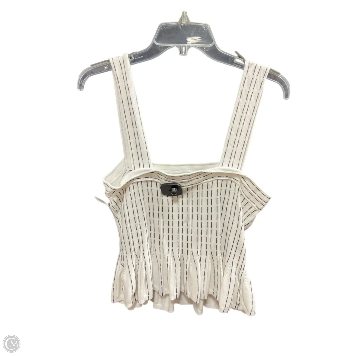 Top Sleeveless By Express In Black & White, Size: L