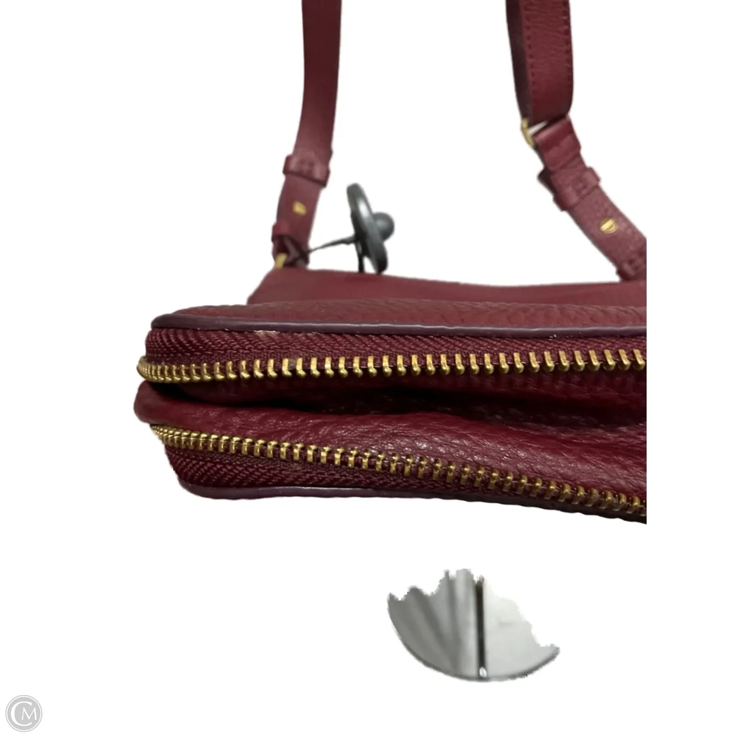Crossbody Leather By Fossil, Size: Medium