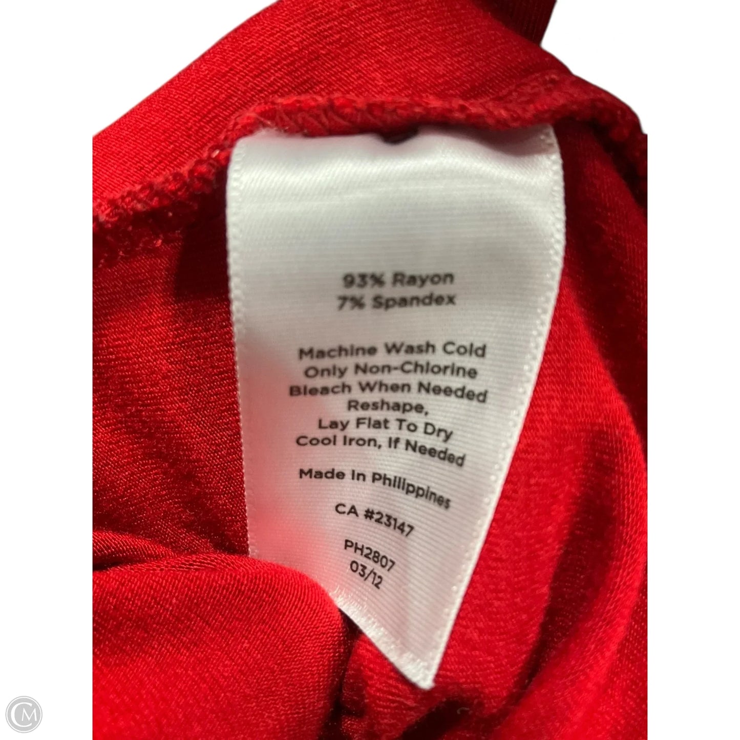 Top Long Sleeve By Talbots In Red, Size: 3x