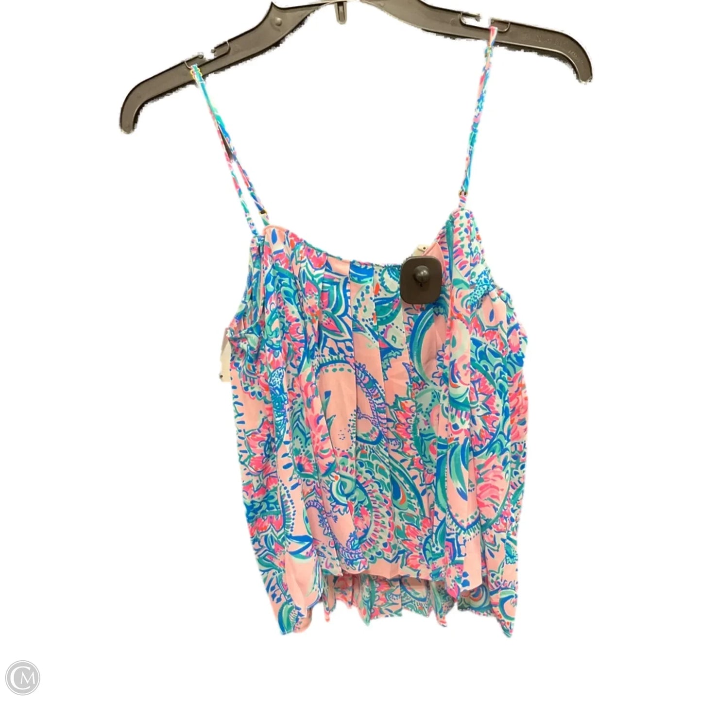 Top Sleeveless Designer By Lilly Pulitzer In Blue & Pink, Size: M