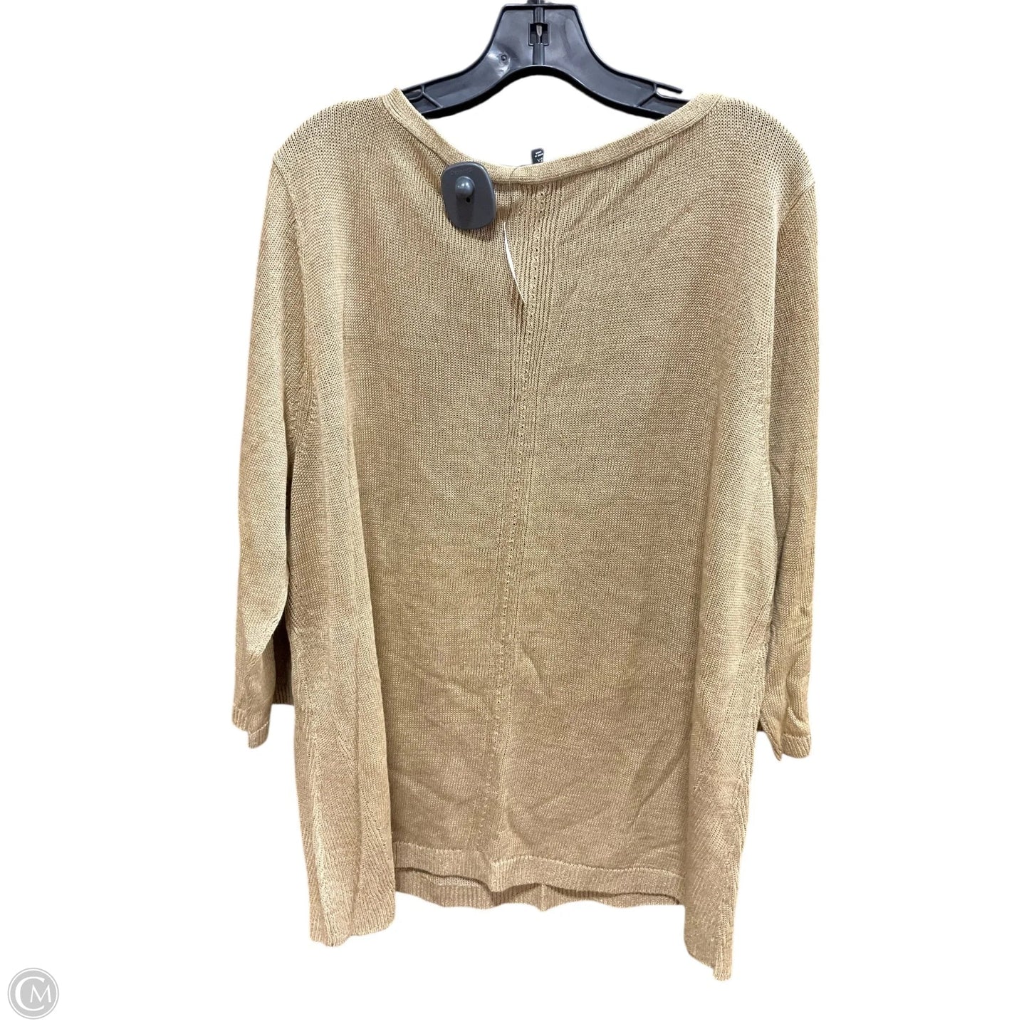 Top 3/4 Sleeve By Talbots In Yellow, Size: 3x