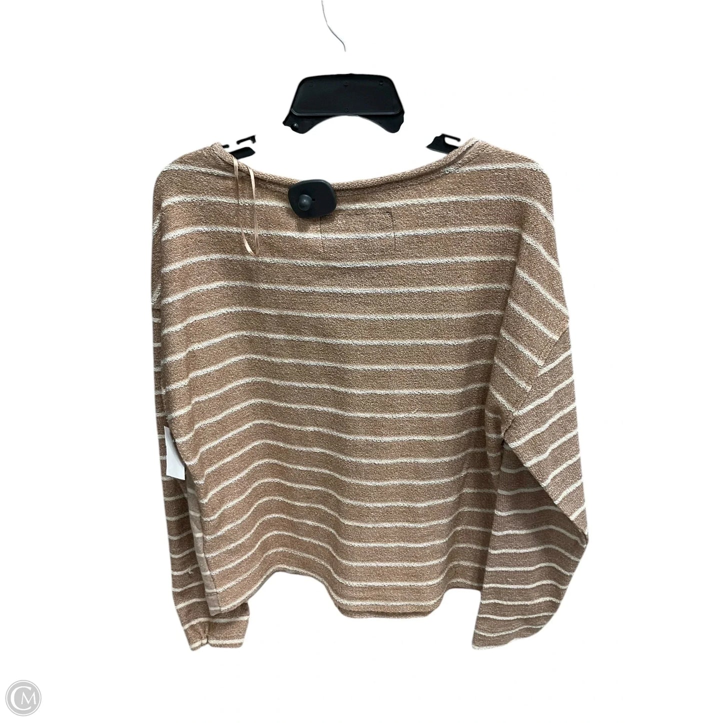 Top Long Sleeve By Anthropologie In Tan, Size: L