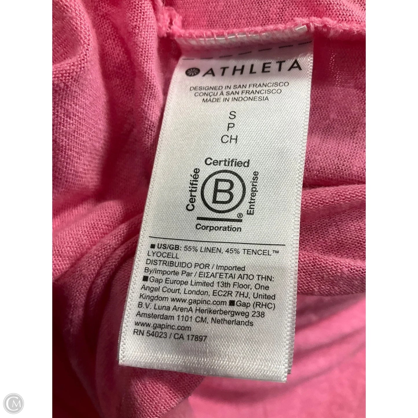 Athletic Top Short Sleeve By Athleta In Pink, Size: S