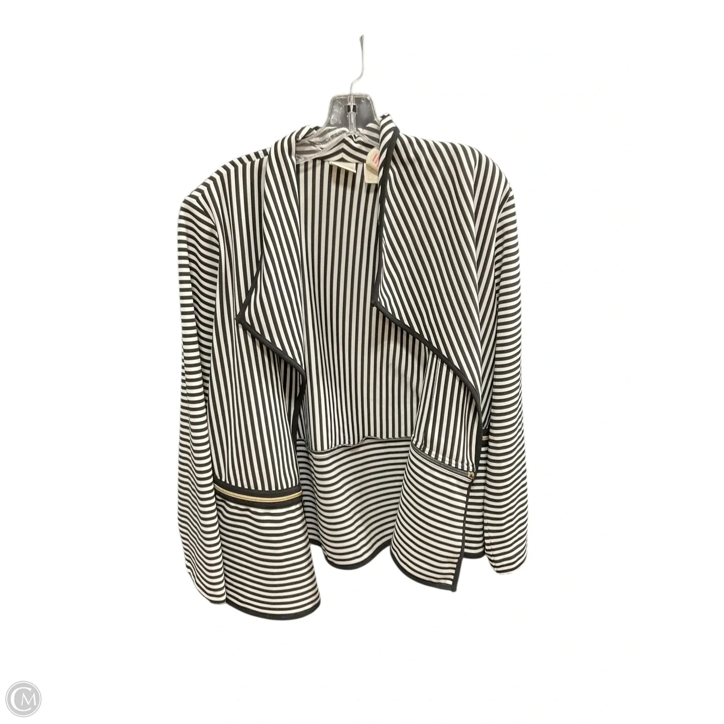 Cardigan By Chicos In Black & White, Size: L