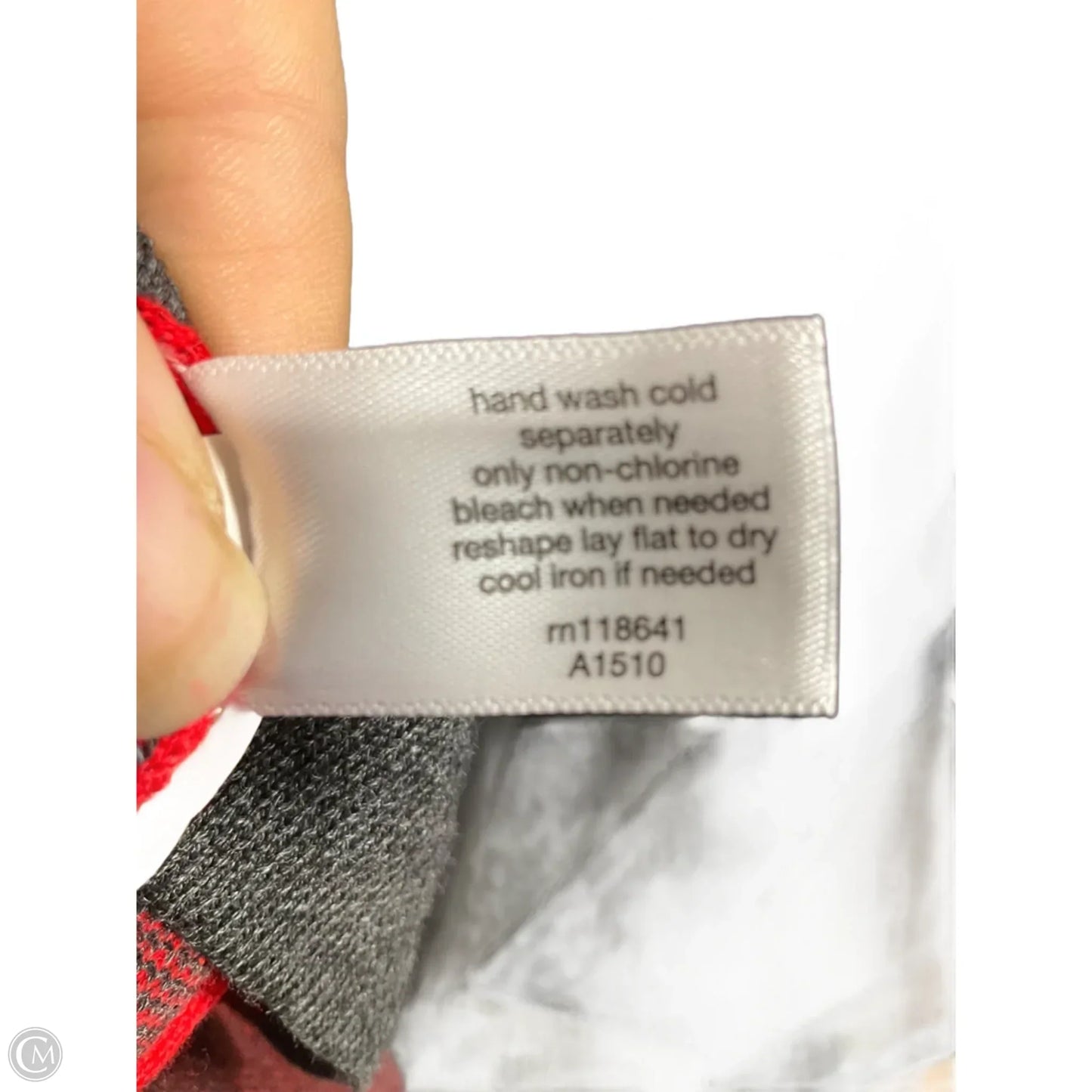 Top Long Sleeve By Lane Bryant In Grey & Red, Size: 2x