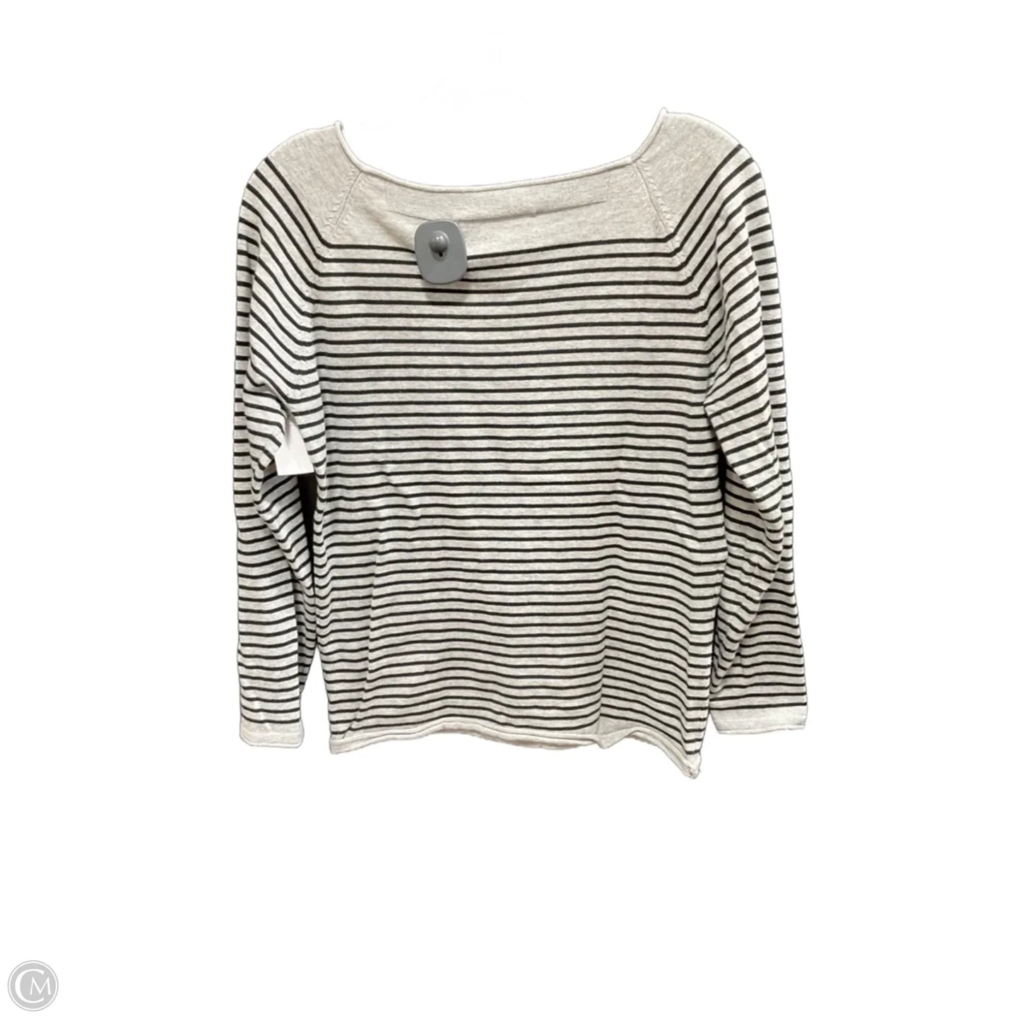 Top Long Sleeve By Workshop In Striped Pattern, Size: M