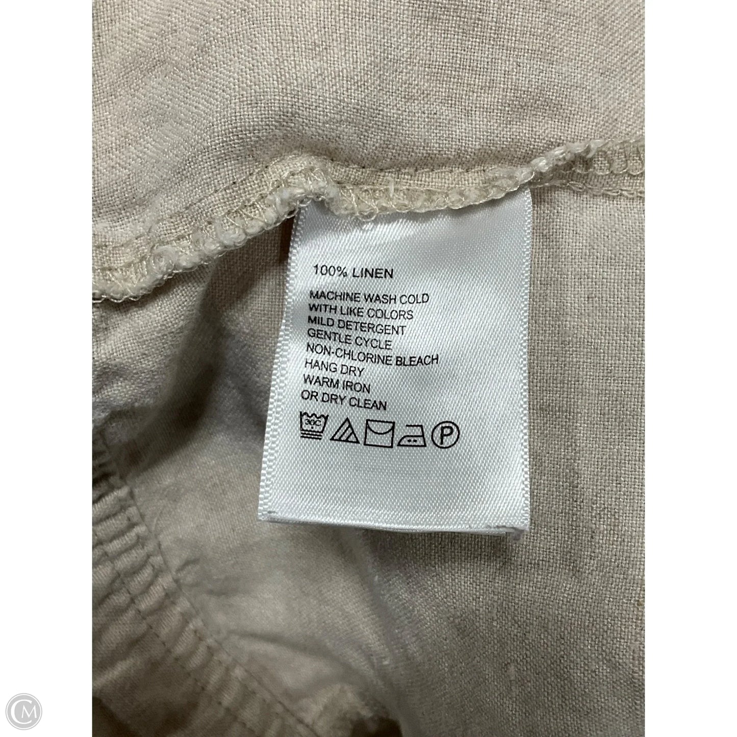 Blouse Long Sleeve By Tommy Bahama In Beige, Size: M