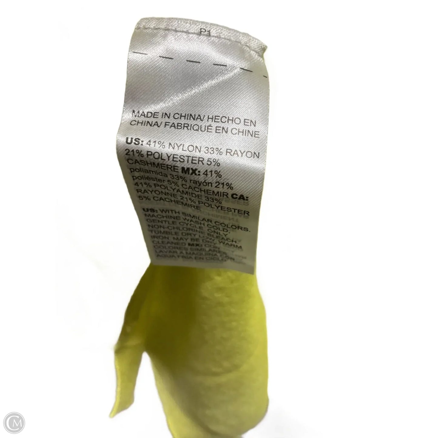 Top 3/4 Sleeve By Chicos In Yellow, Size: L