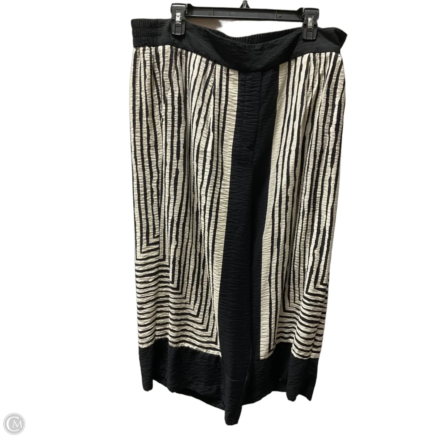 Pants Wide Leg By Simply Vera In Black & Cream, Size: Xlp