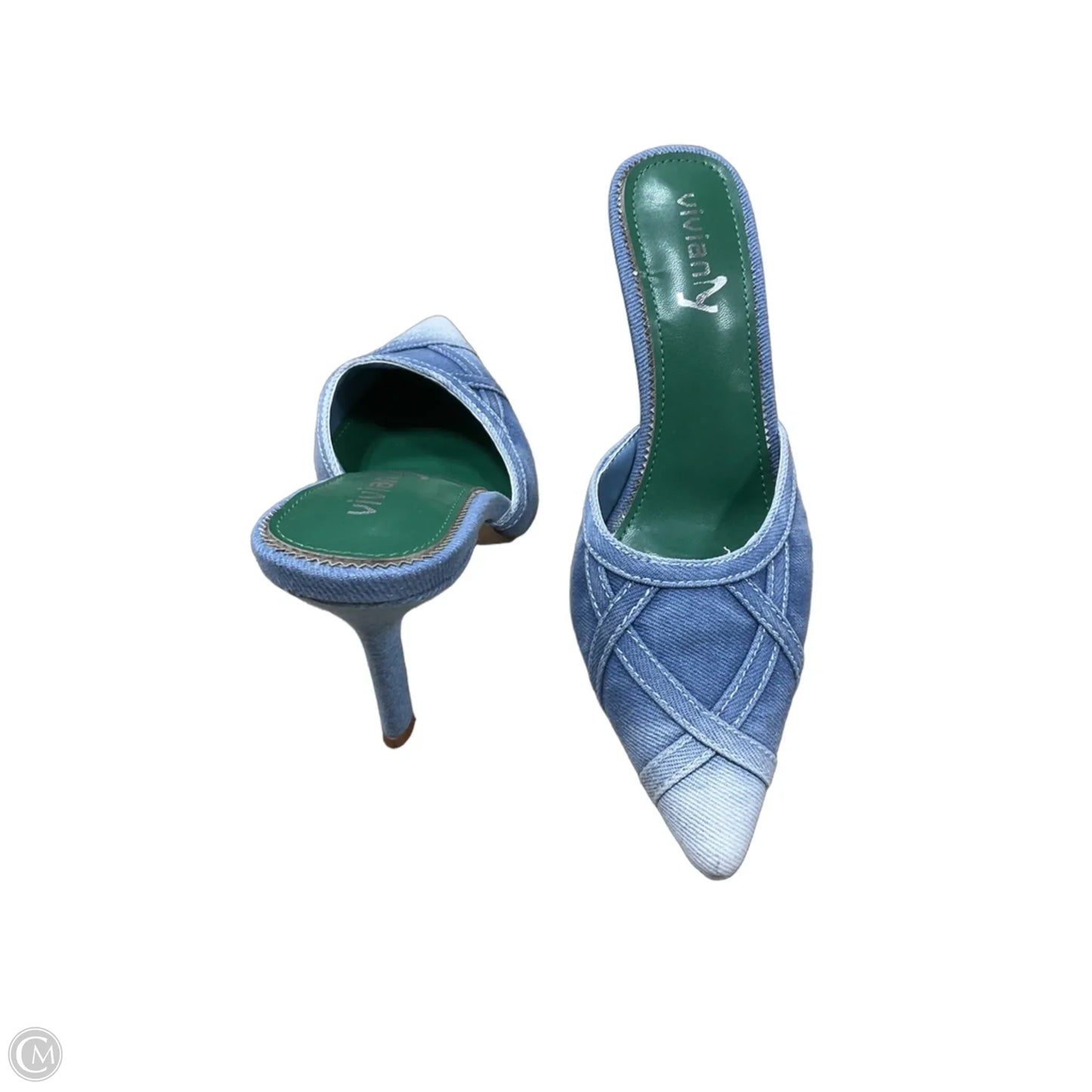 Shoes Heels Kitten By Cmf In Blue, Size: 6