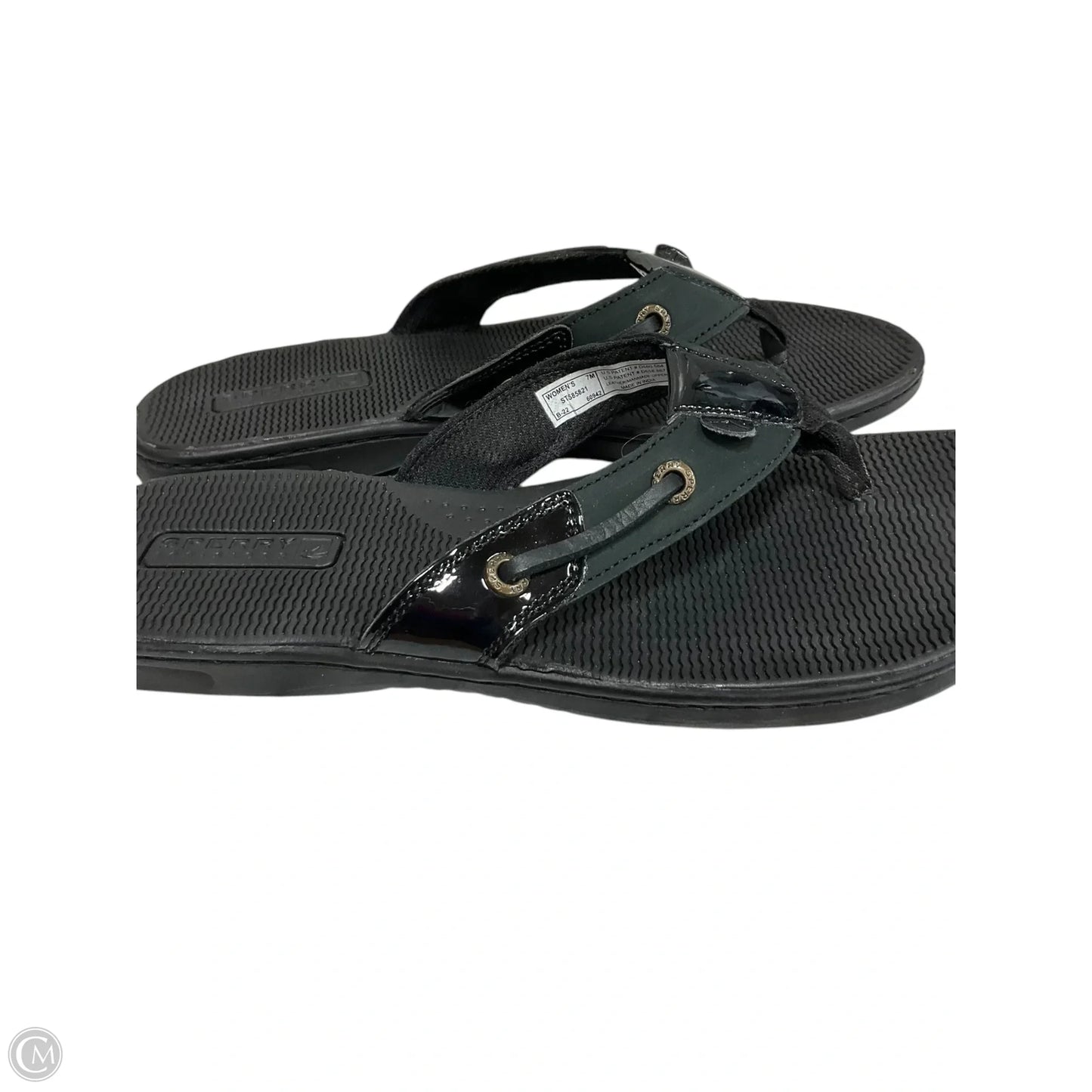 Sandals Flip Flops By Sperry In Black, Size: 7