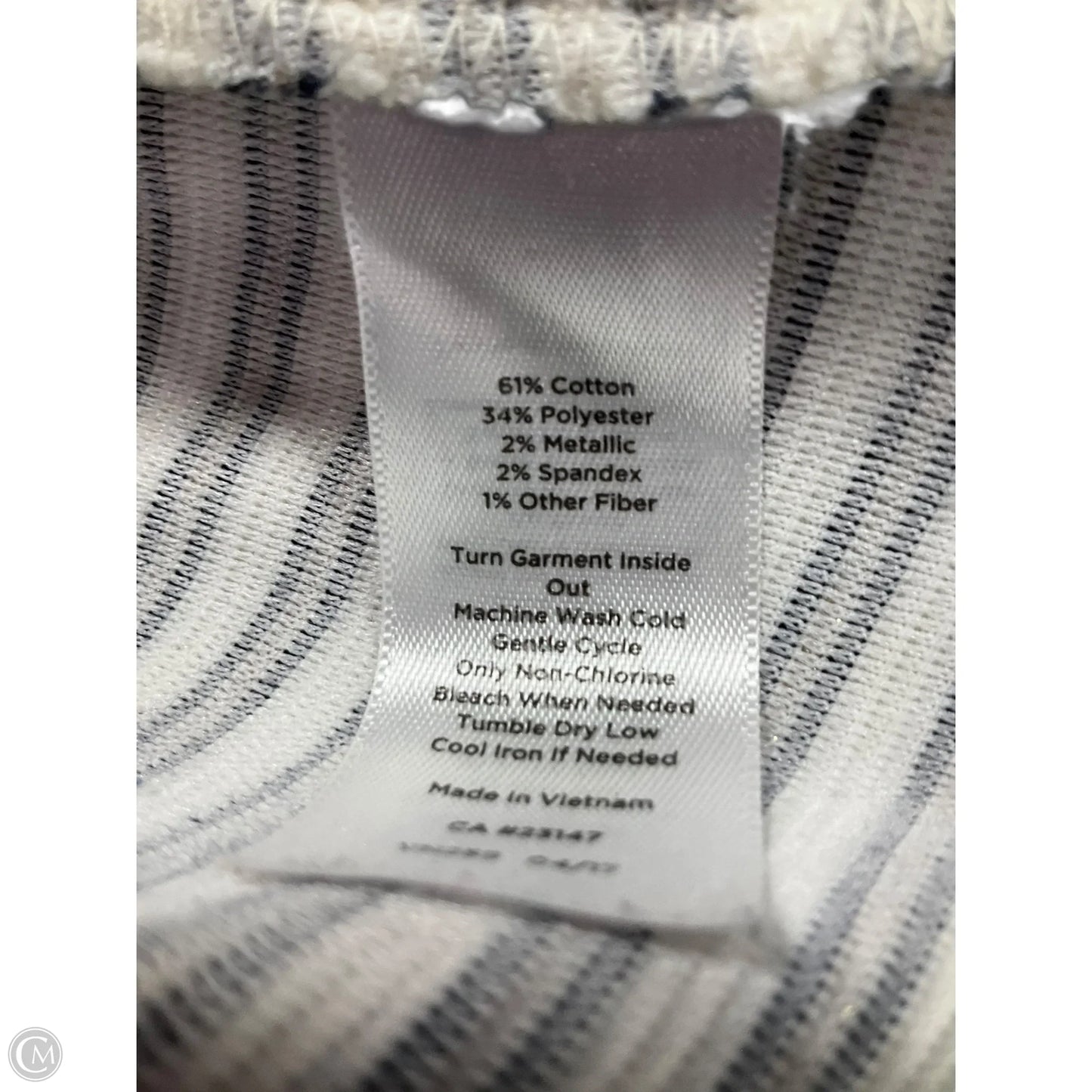 Top 3/4 Sleeve By Talbots In Striped Pattern, Size: 3x