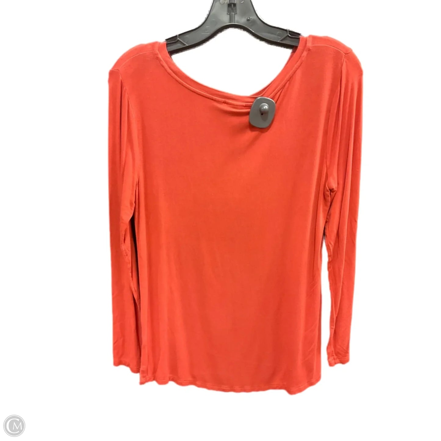 Top Long Sleeve Basic By Versona In Orange, Size: M