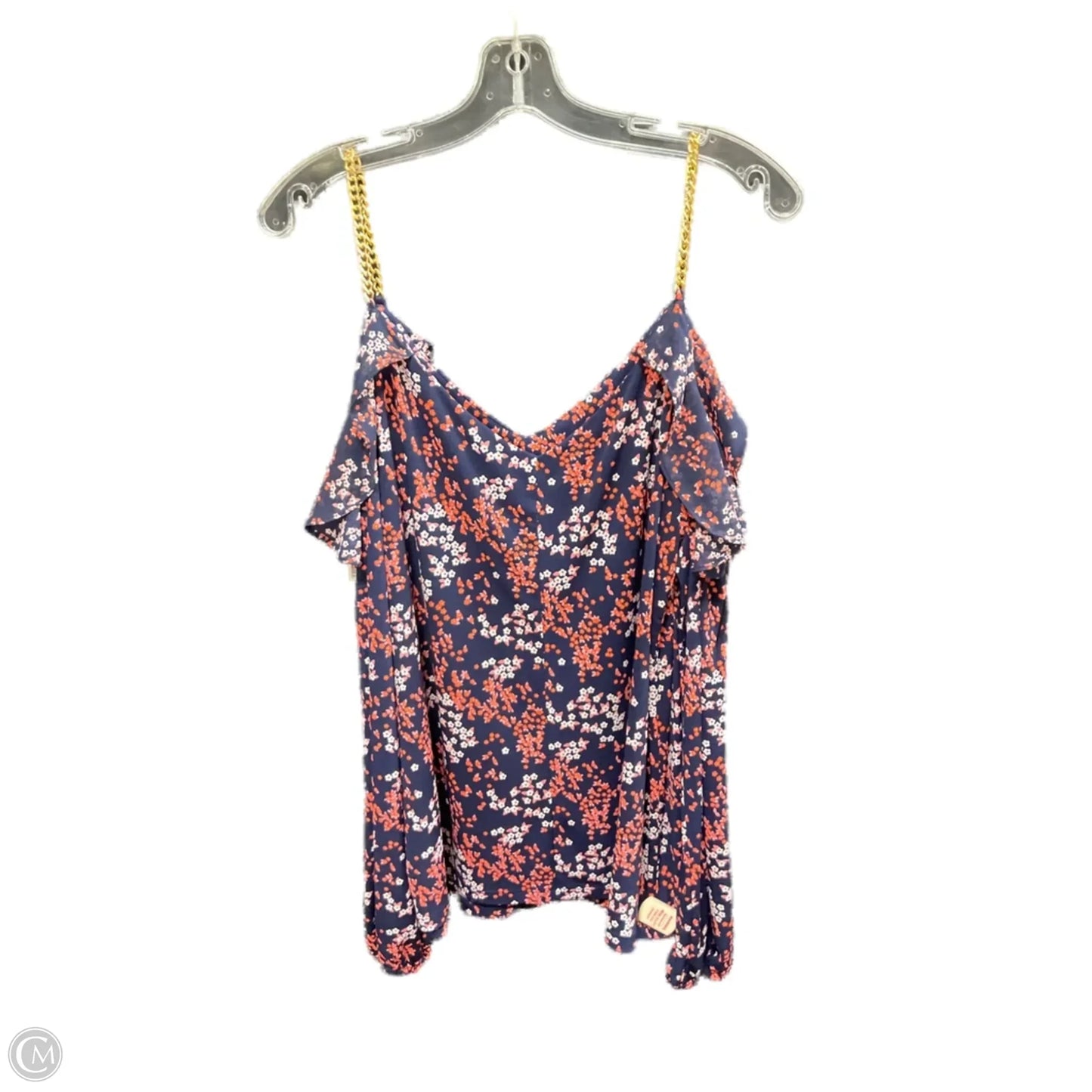 Top Long Sleeve By Michael By Michael Kors In Floral Print, Size: Xl