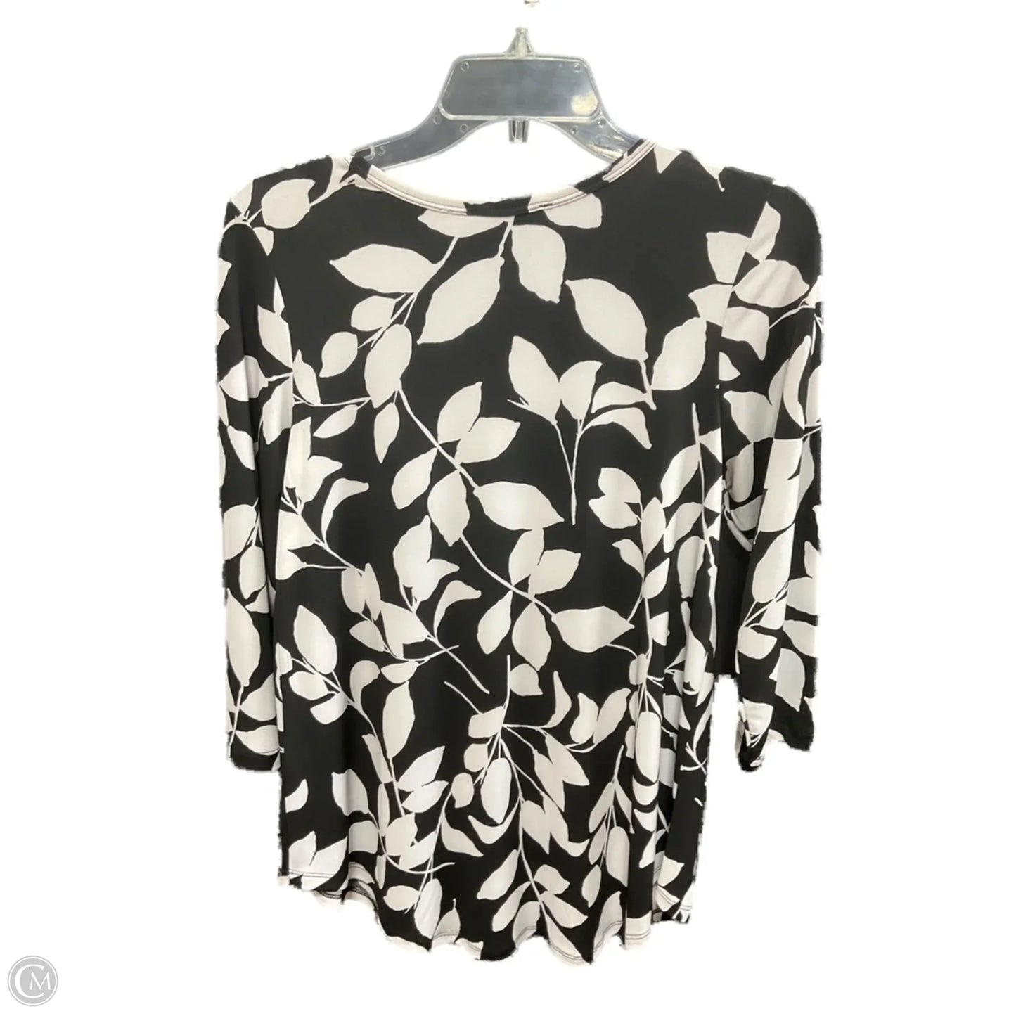 Top 3/4 Sleeve By Karen Kane In Black & White, Size: S