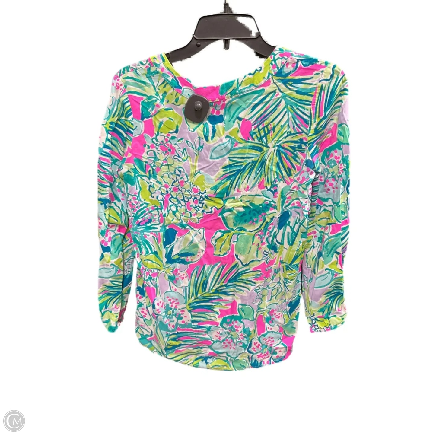 Top Long Sleeve Designer By Lilly Pulitzer In Floral Print, Size: Xxs