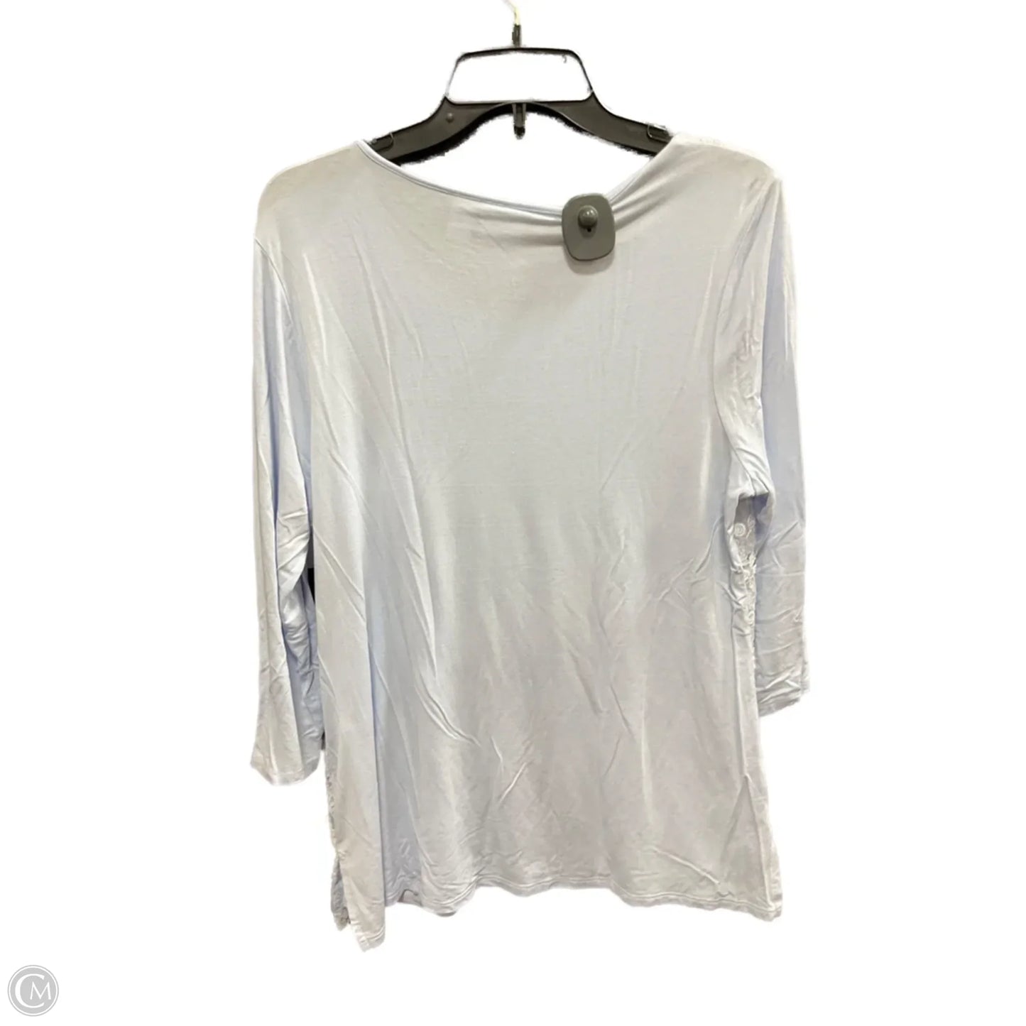 Top 3/4 Sleeve By Chicos In Blue, Size: L