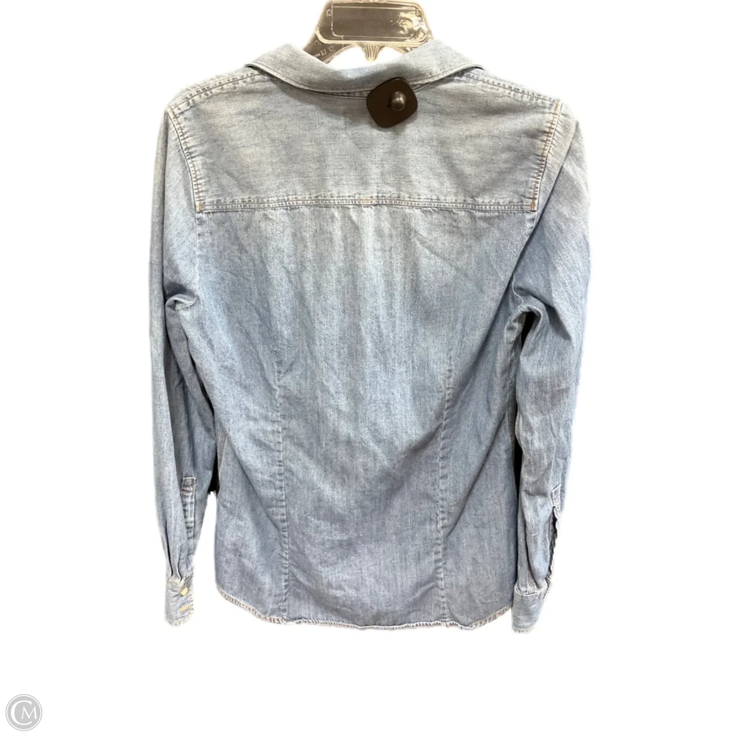 Blouse Long Sleeve By J. Crew In Blue, Size: M