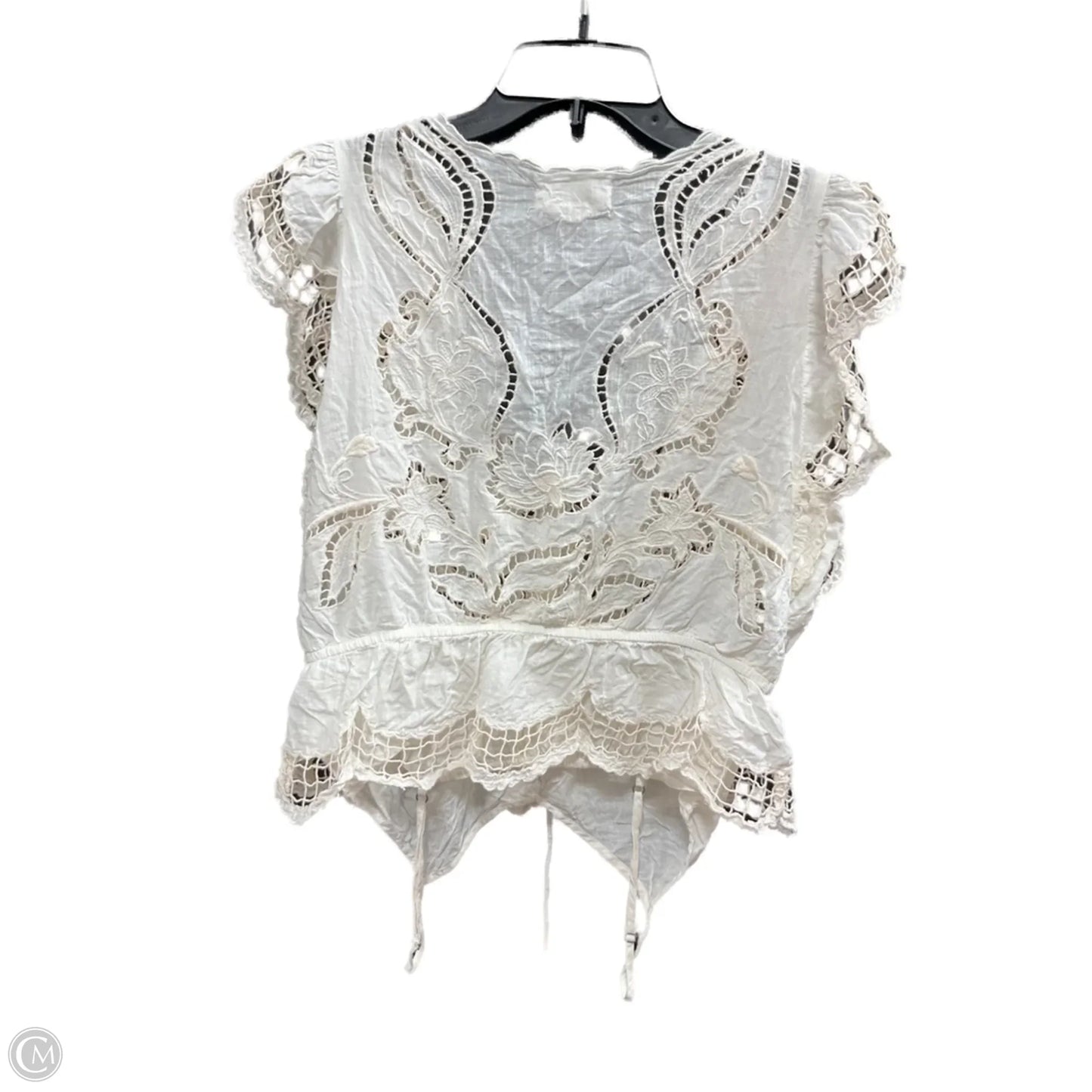 Top Sleeveless By Anthropologie In Cream, Size: L