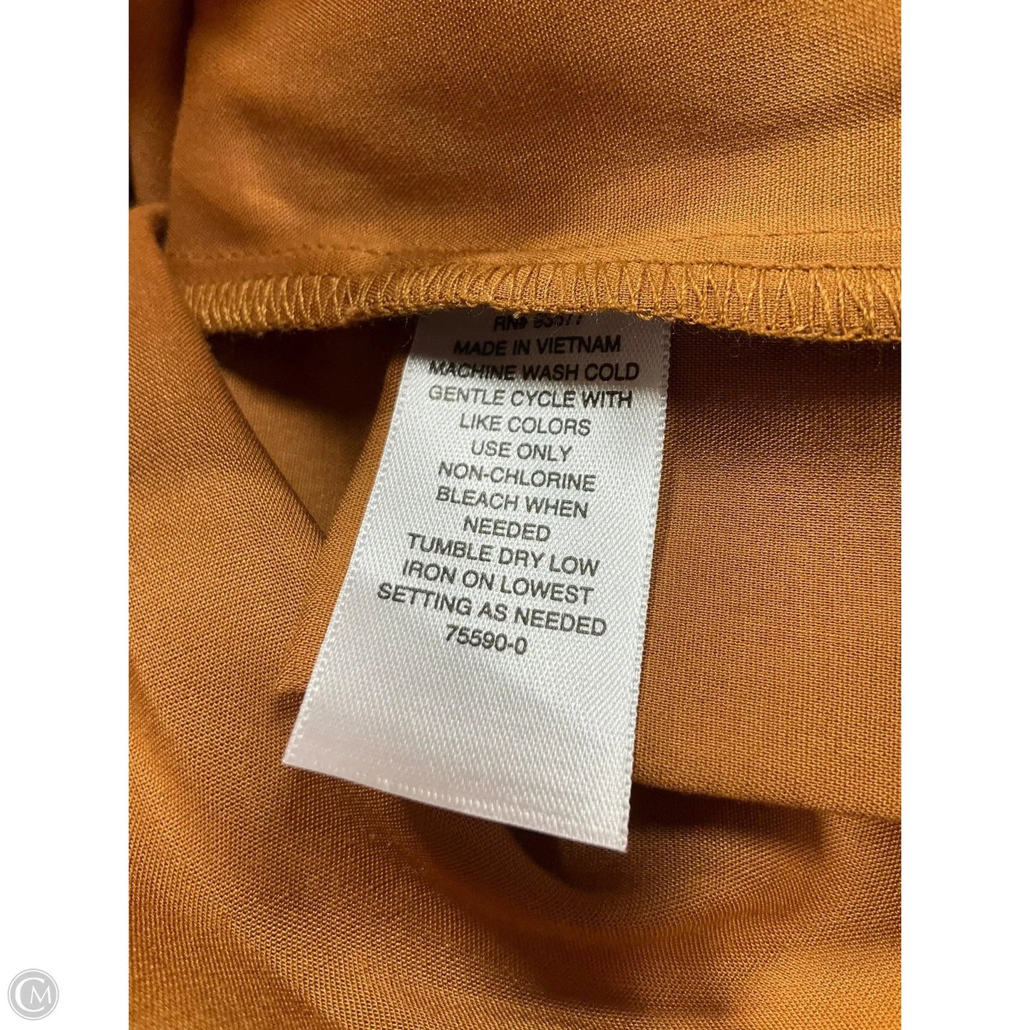 Blouse Short Sleeve By Worthington In Tan, Size: Mp