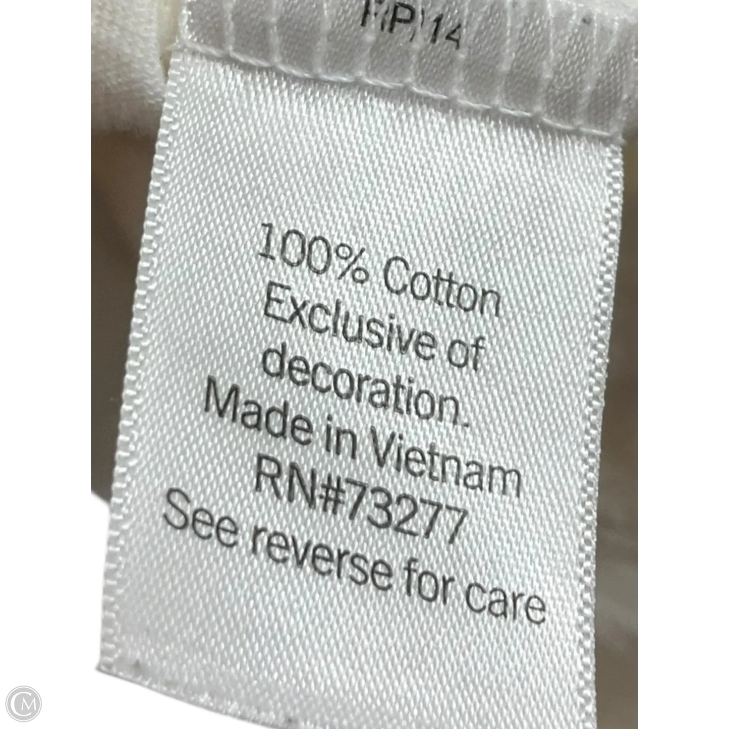 Top Short Sleeve By Nine West In Cream, Size: S