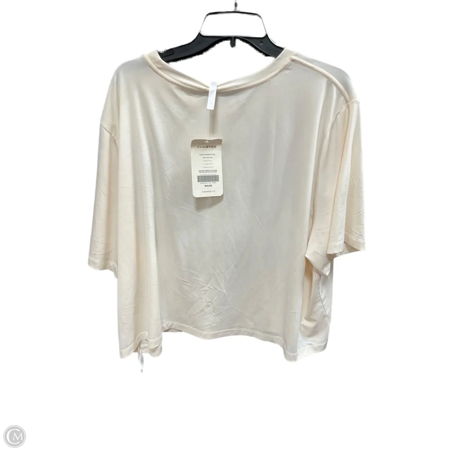 Athletic Top Short Sleeve By Fabletics In Cream, Size: 4x