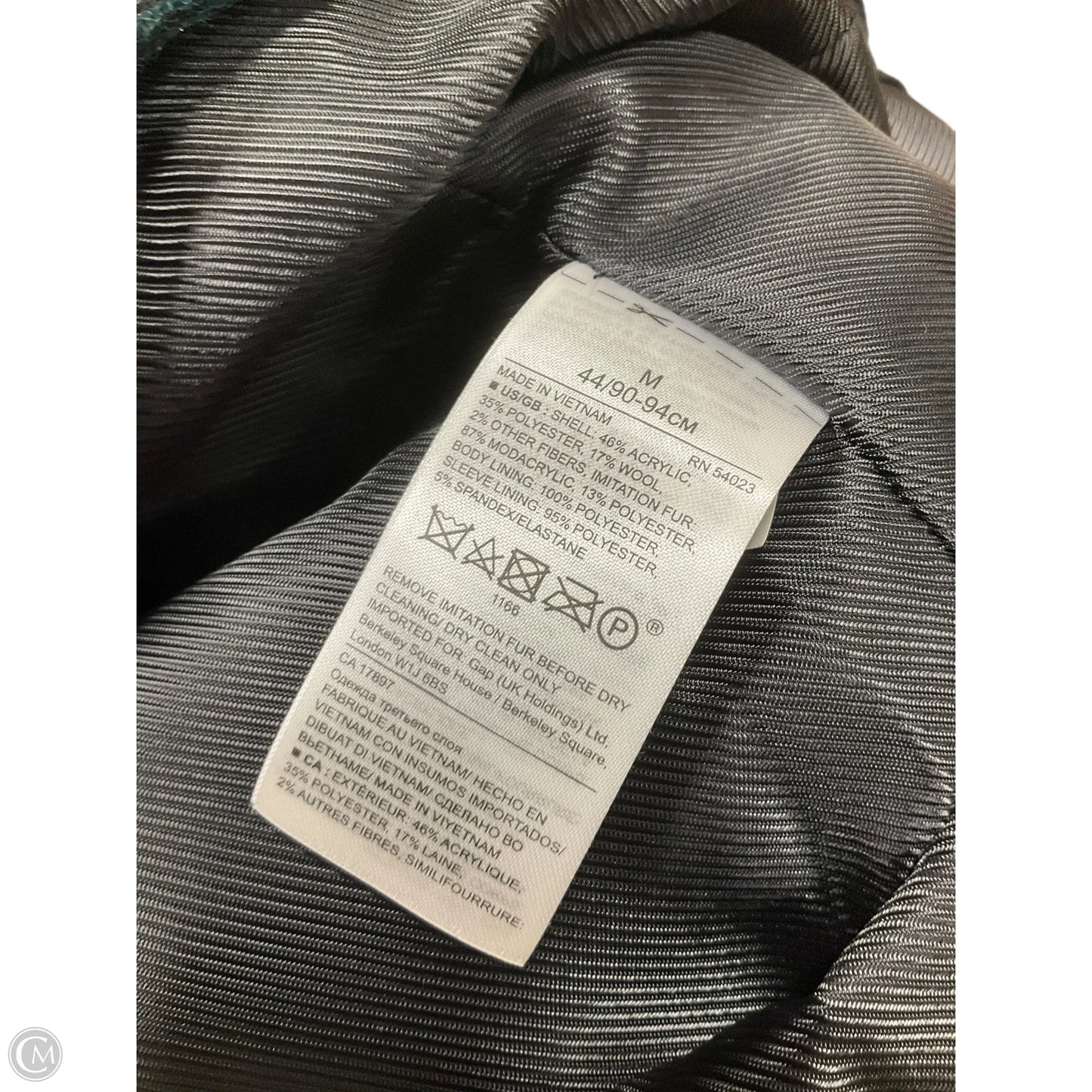 Coat Peacoat By Banana Republic In Green, Size: M