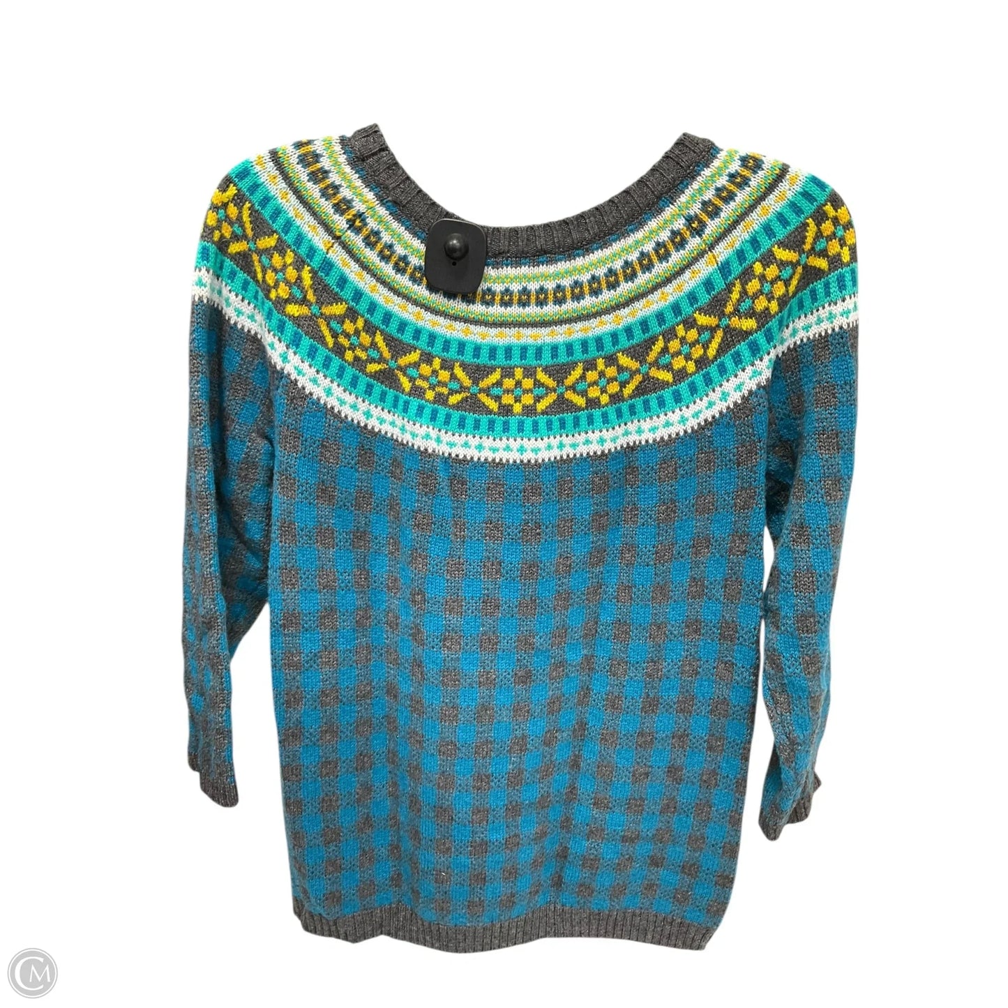 Sweater By Talbots In Checkered Pattern, Size: M