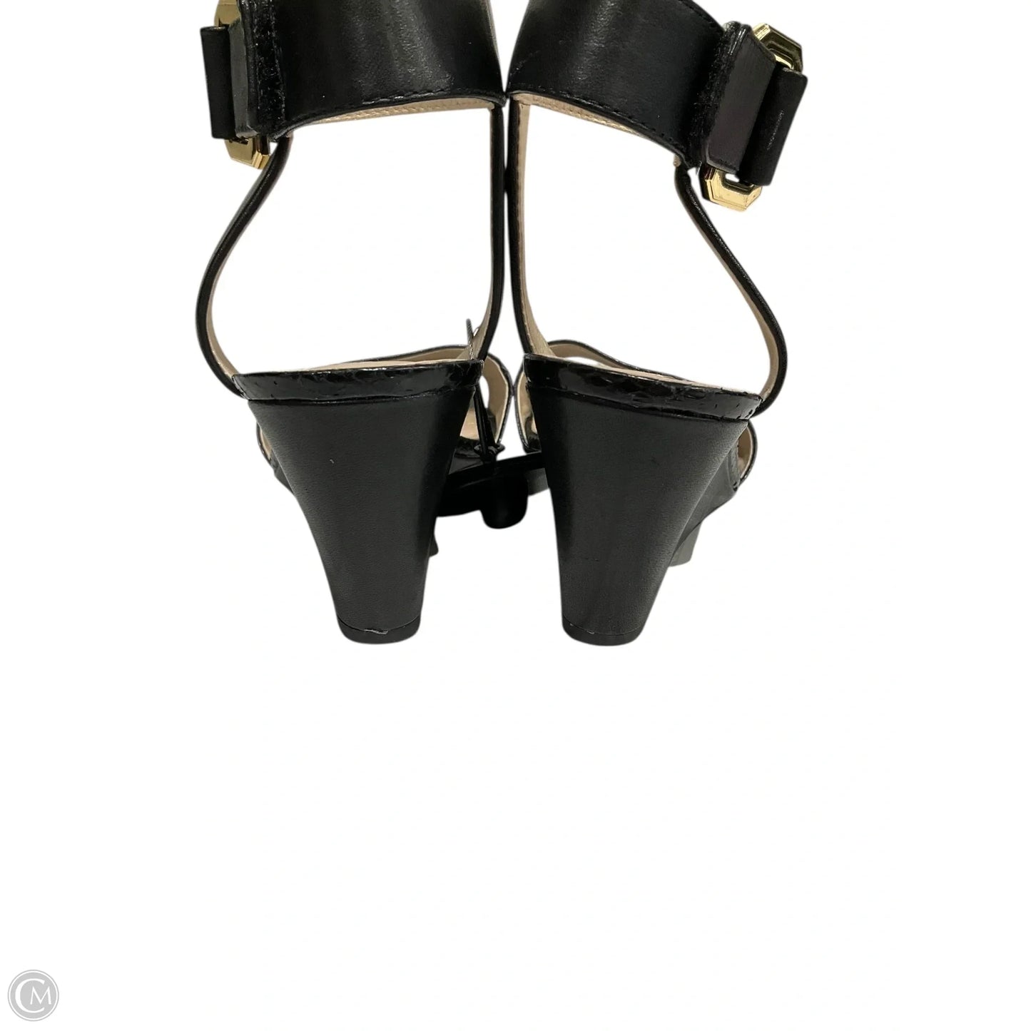 Sandals Heels Wedge By Louise Et Cie In Black, Size: 6.5