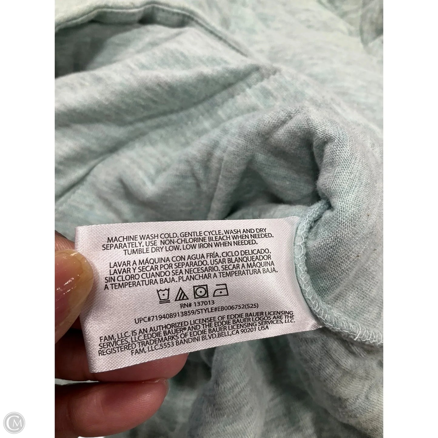 Athletic Sweatshirt Collar By Eddie Bauer In Green, Size: L