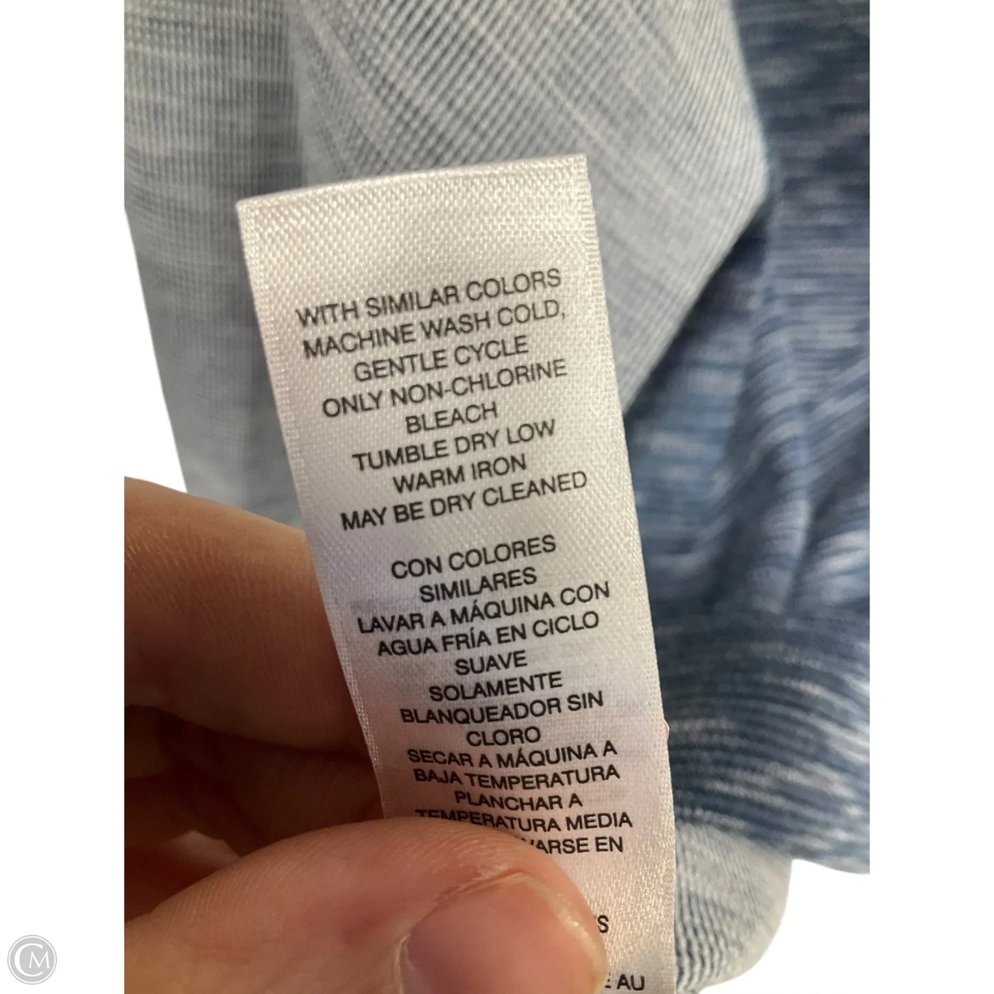 Top Long Sleeve By Chicos In Blue, Size: L