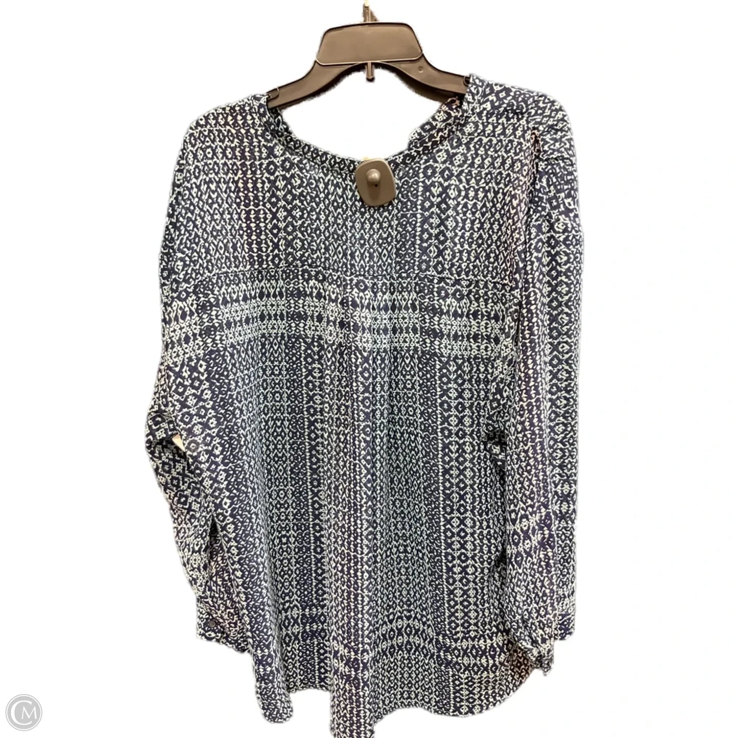 Top Long Sleeve By Ana In Blue, Size: 3x