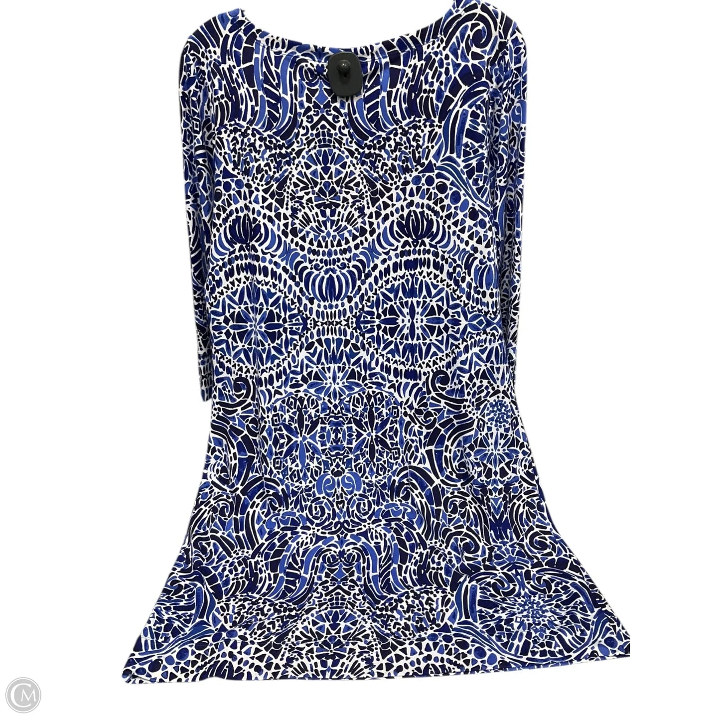 Dress Designer By Lilly Pulitzer In Blue & White, Size: L