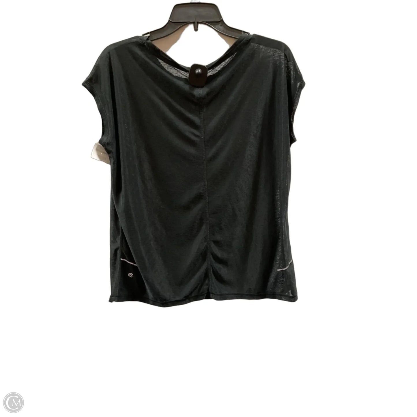 Athletic Top Short Sleeve By Champion In Black, Size: M