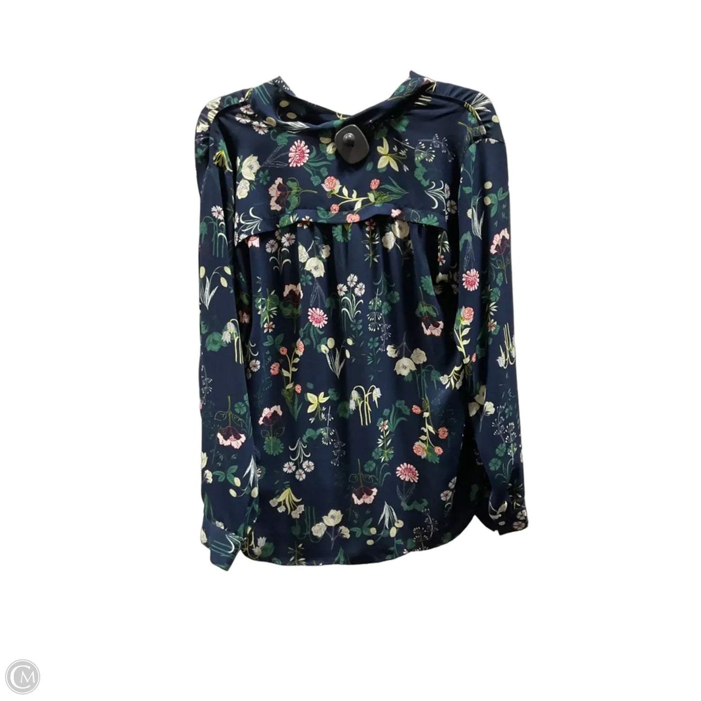 Blouse Long Sleeve By Loft In Floral Print, Size: M