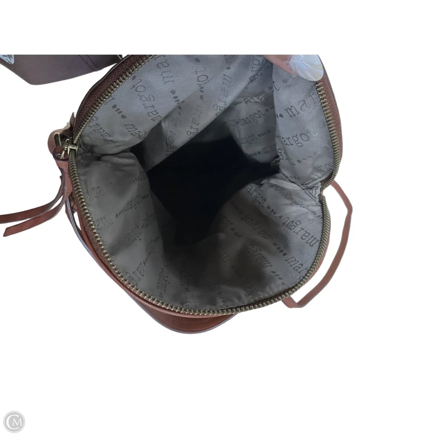 Handbag Leather By Margot, Size: Medium