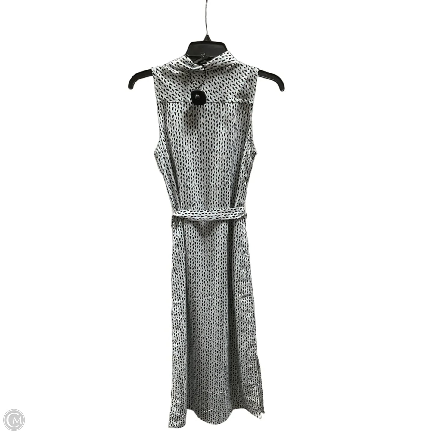 Dress Casual Midi By Banana Republic In Blue & White, Size: 0