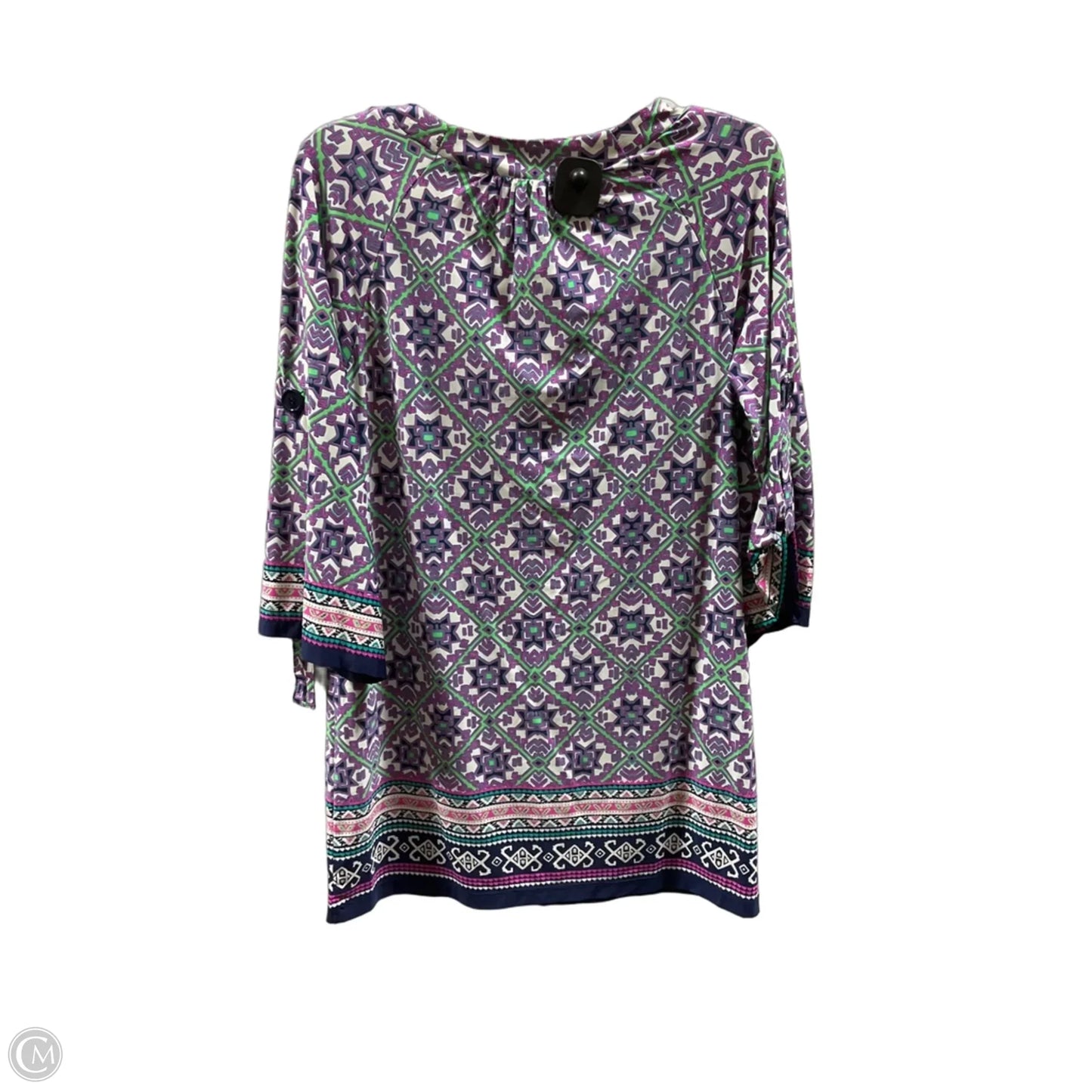 Swimwear Cover-up By Nanette Lepore In Blue & Cream, Size: S