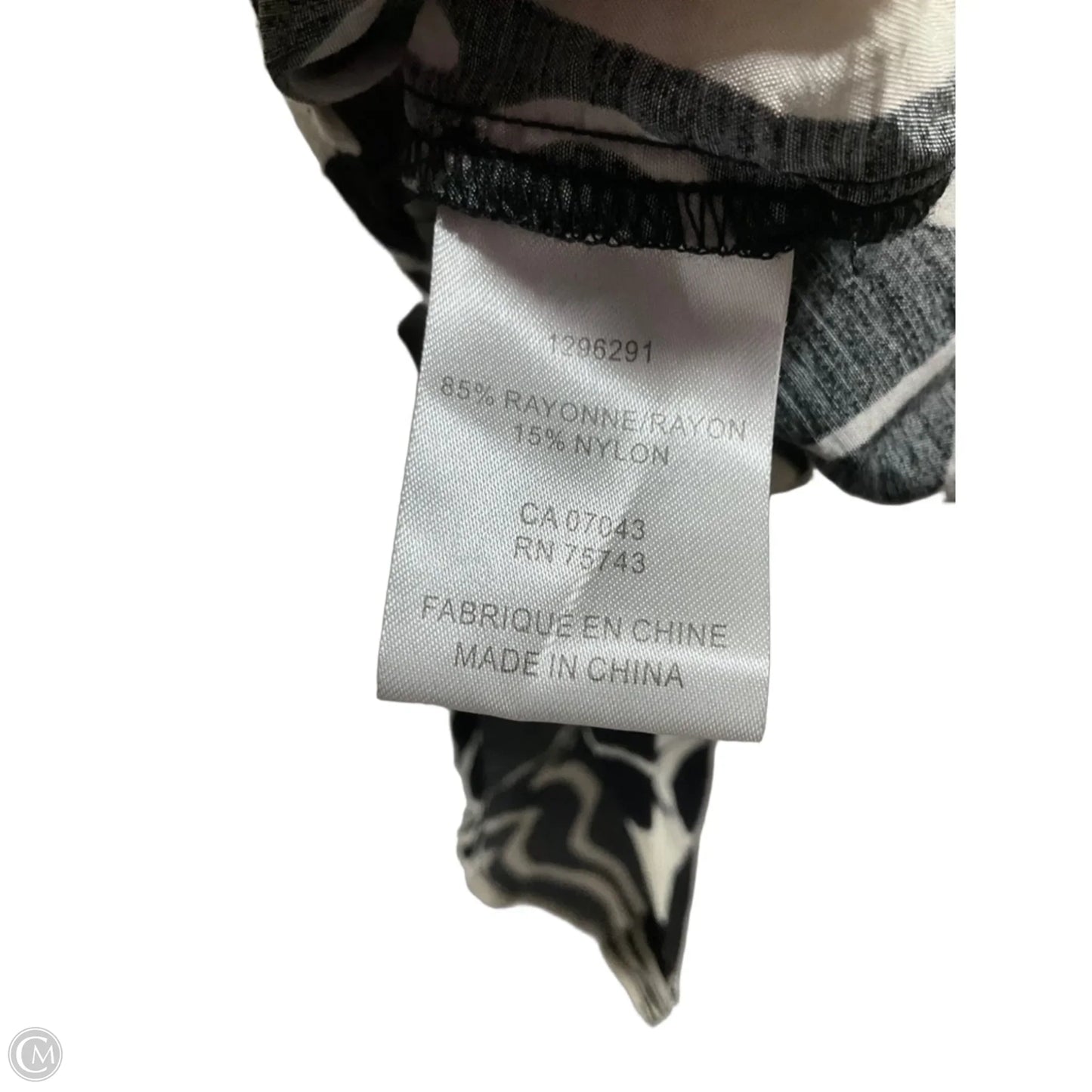 Top Sleeveless By Rachel Zoe In Black & Cream, Size: M